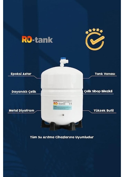 Su Arıtma Metal Su Tankı - 10 Lt