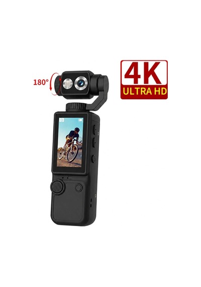 4k Vlog Kamera Wifi Bağlantılı 180 Dönebilen Lensli Dijital Video Kamera Stabil Çekim 2.0" Ips Ekran