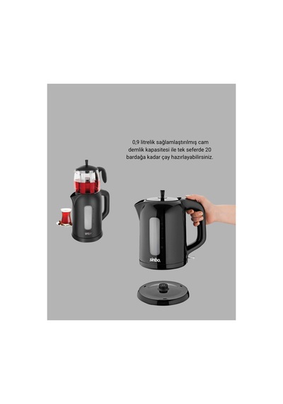 Astraltech Çaycı Cam Demlikli 1800w Güçlü Ve Sıcak Tutmalı Elektrikli Çay Makinesi