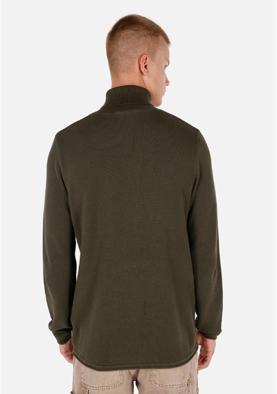 Colin's Colins Regular Fit Turtle Neck Yeşil Erkek Kazak Cl1064879 Haki