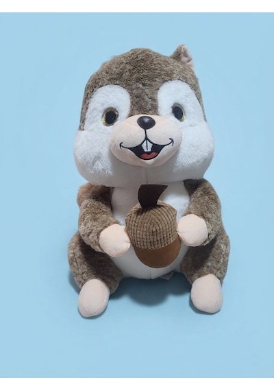 Peluş Sincap 50 Cm Koyu Kahverengi Kırçıllı