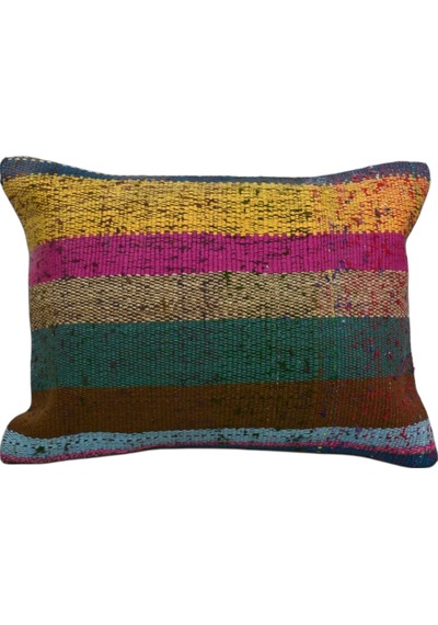 Zehra Abla Halı Yeni El Dokuma Dekoratif Kilim Kırlent Yastık Kılıfı 6228