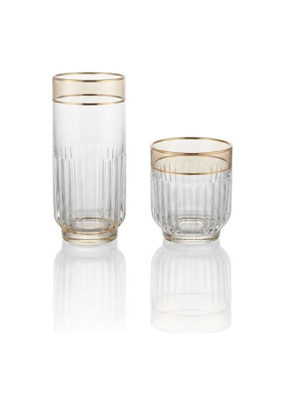 Su Bardağı Ve Limonata Bardağı Seti 6 Kişilik 12 Parça Şeffaf