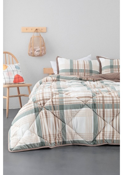 Merinos Comforter Wera Çift Kişilik Yorgan Seti - Yeşil