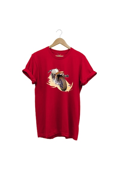 Klasik Motorsiklet Baskılı Vintage Old Motor %100 Pamuk Regular Fit Bisiklet Yaka Kırmızı T-shirt Kırmızı Klasik Motorsiklet Baskılı Vintage Old Motor %100 Pamuk Regular Fit Bisiklet Yaka Kırmızı T-shirt Kırmızı