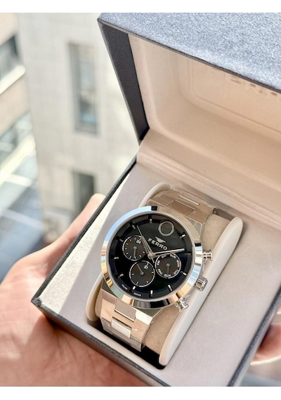 Ferro Fm11568awt-a2 Quartz Çelik Gri Siyah Kadran 44 Mm Erkek Kol Saati Gri