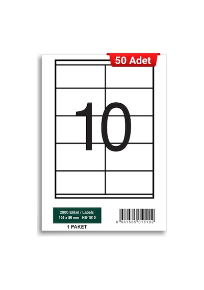 Herboy Hb-1510 105 X 56 Mm A4 Laser Etiket 50 Adet