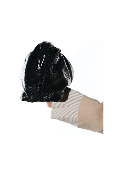 Luvishoes Uvera Siyah Desenli Kadın Clutch Çanta Siyah