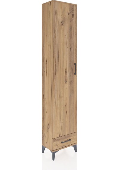 Arges Dolap 5 Raflı Tek Çekmeceli Tek Kapaklı 44x30x221 Çam-çam Atlas Çam