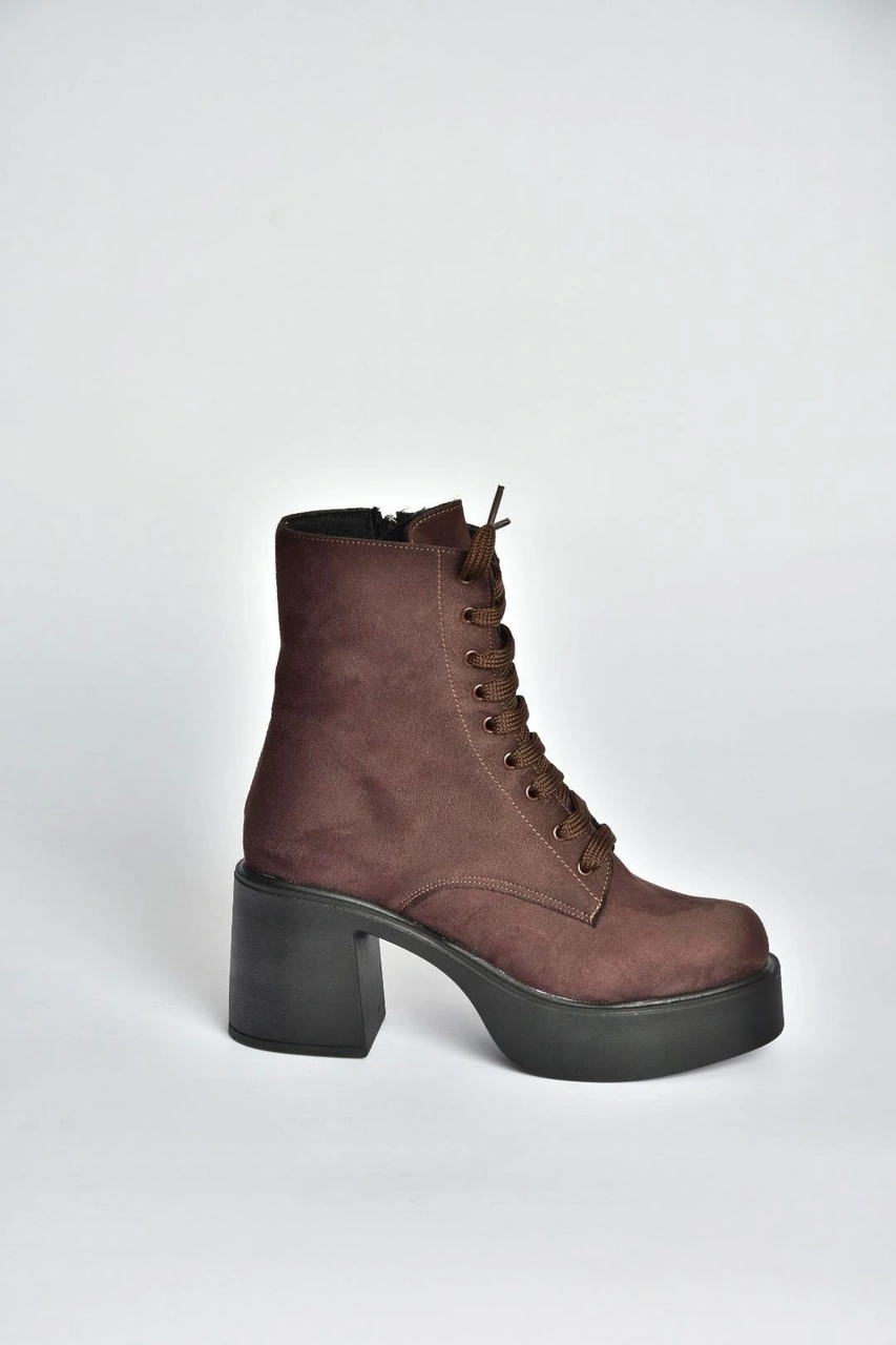 Fox Shoes V726681502 Kahverengi Süet Kalın Topuklu Bağcıklı Kadın Bot Kahverengi-süet Fox Shoes V726681502 Kahverengi Süet Kalın Topuklu Bağcıklı Kadın Bot Kahverengi-süet