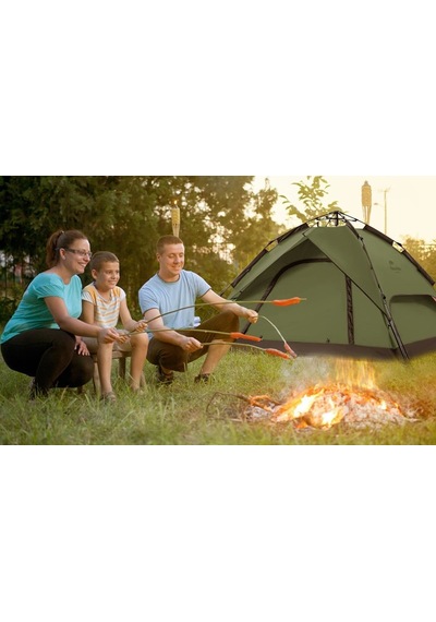 Naturehike 3 Kişilik Otomatik Kamp Çadırı Mavi Çok Renkli