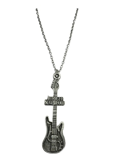 Avenged Sevenfold Temalı Elektro Gitar Kolye 60 Cm - Metal Rock & Metalcore Aksesuar Çok renkli