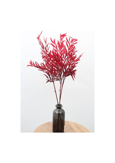 Yapay Retro Söğüt Dalı 85 Cm Bordo