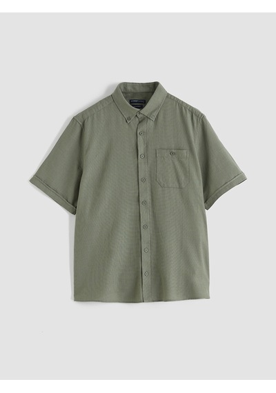 Lcwaıkıkı Classic Haki Regular Fit Poplin Erkek Gömlek