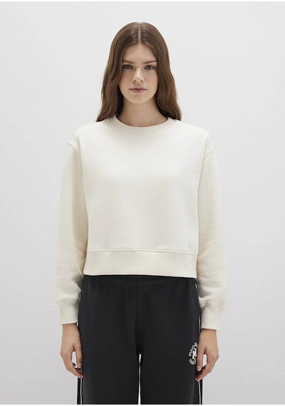 Mavi Bisiklet Yaka Ekru Kadın Sweatshirt M1s10387-70049 Ekru