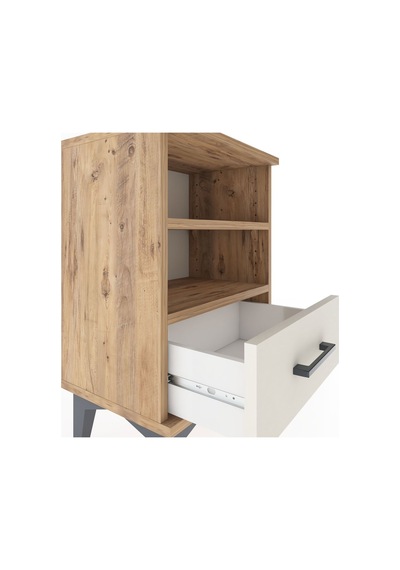 Arges Komodin 2 Raflı Tek Çekmeceli 44x30x64 Çam-aytaşı Çam