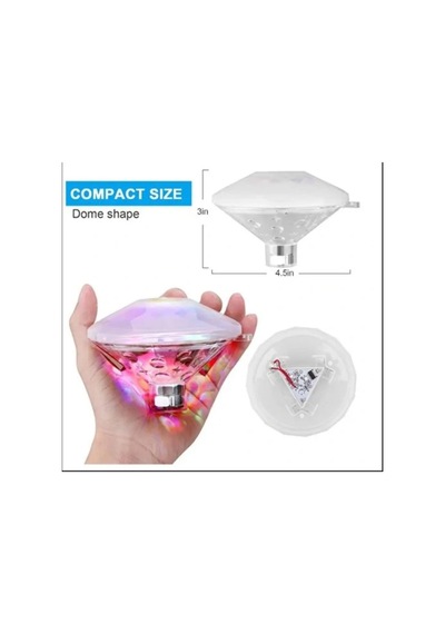 Herşeytrend Sıcak Led Sualtı Gece Lambası Banyo Yüzme Havuz Işığı Çok Renkli