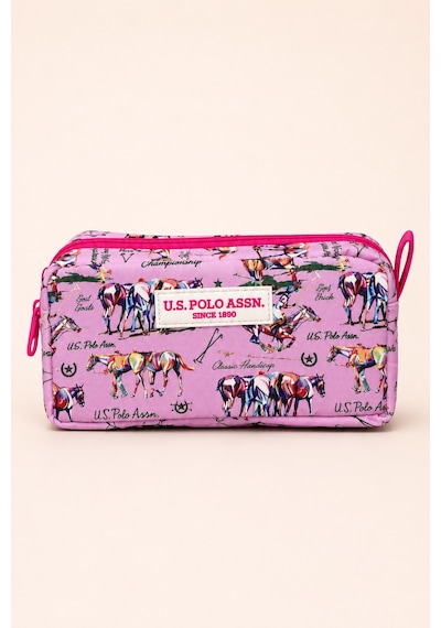 U.s. Polo Assn. Kız Çocuk 2'li Okul Çanta Seti Sırt Çantası Kalemlik Pembe
