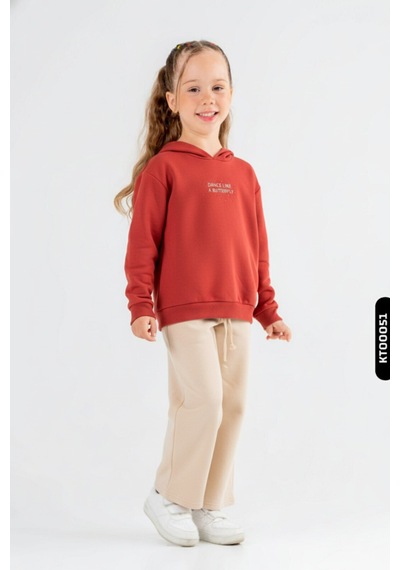 Xo Kids Kız Çocuk 2li Kombin Takım 8-14 Yaş Set0388 Ekru