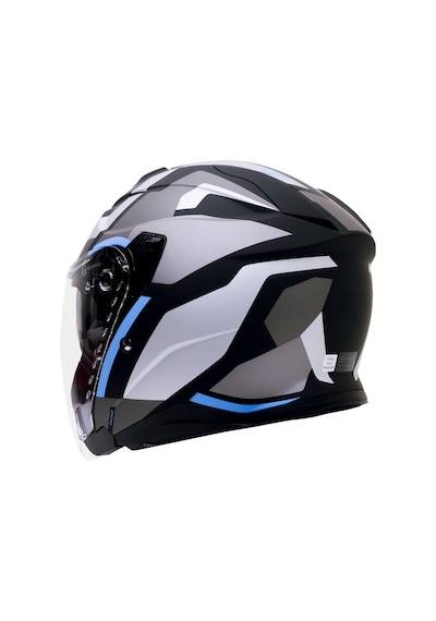 Gp Kompozit Mks009-gwb Şeffaf Vizörlü Motosiklet Yarım Kask Çok Renkli