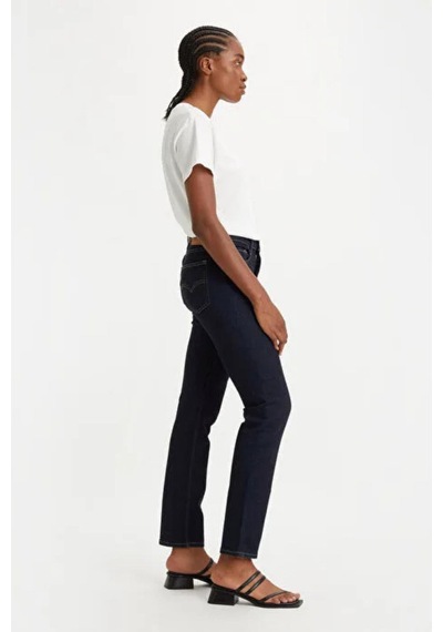 Levi's 724 High Rise Straight Tk Overheard Her Dark Indigo Kadın Jean-12465 Lacivert