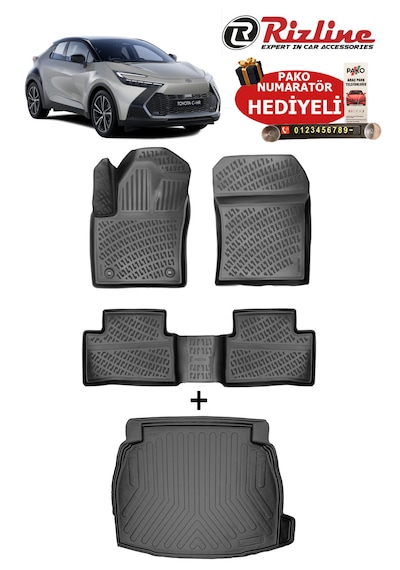 Toyota Chr 2023-2026 Havuzlu Paspas Ve Jbl Ses Sistemli Bagaj Havuzu Seti