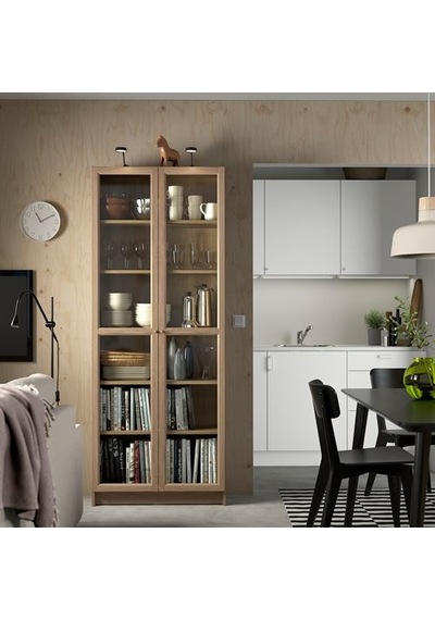 Ikea Oxberg Kitaplık Kapağı, Meşe Görünümlü, 40x192 Cm