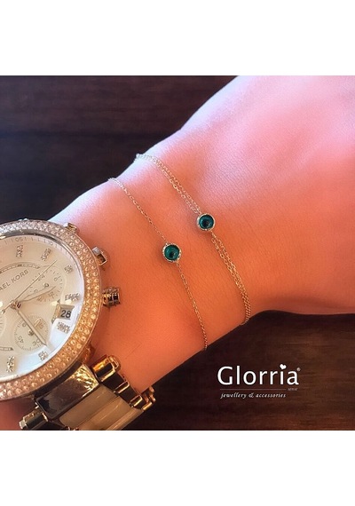 Glorria Altın Nazar Boncuklu Bileklik N11.17607 Sarı Altın