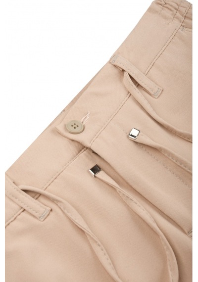 Deepsea Erkek Camel Esnek Kumaş Slim Fit Beli Lastikli Günlük Spor Pantolon 2601070