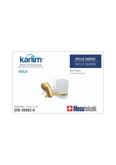 Boheme Karlim Dicle Serisi Diş Fırçalık Gold