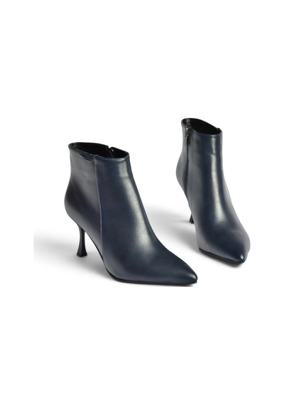 Fox Shoes N282102109 Lacivert İnce Topuklu Sivri Burun Kadın Bot