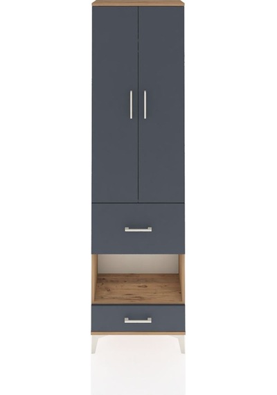 Arges Dolap 3 Raflı 2 Çekmeceli Tek Askılı 60x30x221 Çam-antrasit Atlas Çam Arges Dolap 3 Raflı 2 Çekmeceli Tek Askılı 60x30x221 Çam-antrasit Atlas Çam