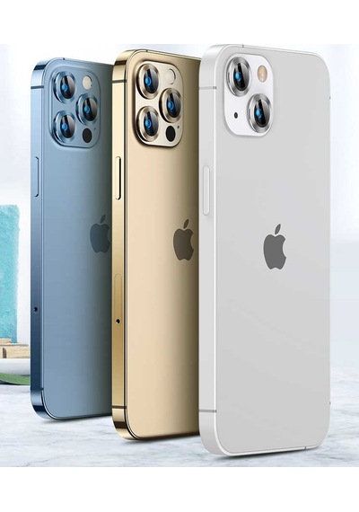 İphone 13 Pro Uyumlu Kamera Lens Koruyucu Cl-04 - Gri - T18717