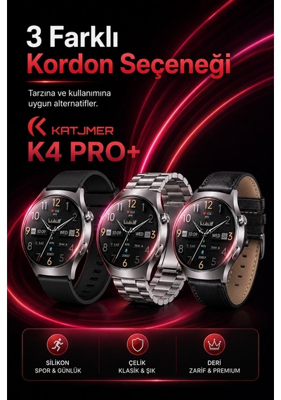 Metal Kasa Görünümlü Akıllı Saat Üç Farklı Kayışlı Bluetooth Bildirim Destekli