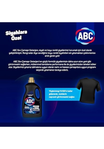 Deterjan Sıvı Çamaşır Deterjanı Siyahlar 3 L 0.75 LT - 2.5 LT - 12 KG