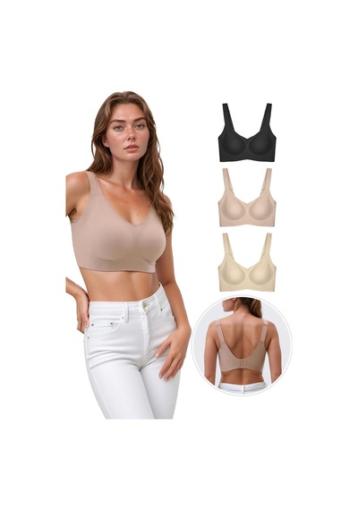 Cottonhill Lazer Kesim Dikişsiz Sütyen Büyük Beden Hayalet Sütyen Ayarlanabilir Askılı Agraflı - 3'lü Paket Çok Renkli Cottonhill Lazer Kesim Dikişsiz Sütyen Büyük Beden Hayalet Sütyen Ayarlanabilir Askılı Agraflı - 3'lü Paket Çok Renkli