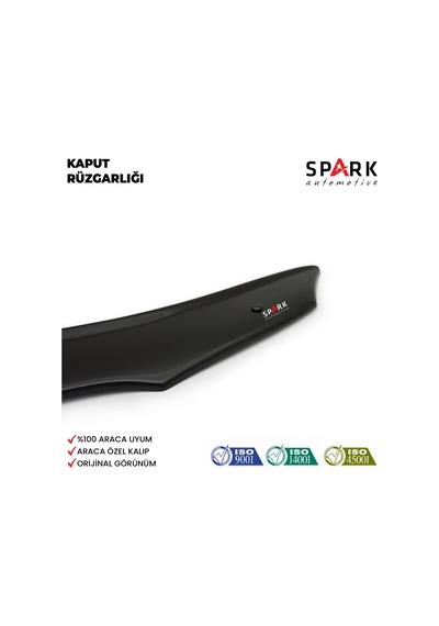 Toyata Corolla 2008-2013 Yıl Aralığı Uyumlu Kaput Rüzgarlığı 4mm Siyah