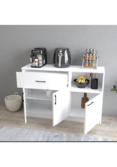 Tanmob Mtd0401 İnci 128 Cm Kapaklı Çekmeceli Alt Mutfak Dolabı Beyaz Beyaz Tanmob Mtd0401 İnci 128 Cm Kapaklı Çekmeceli Alt Mutfak Dolabı Beyaz Beyaz