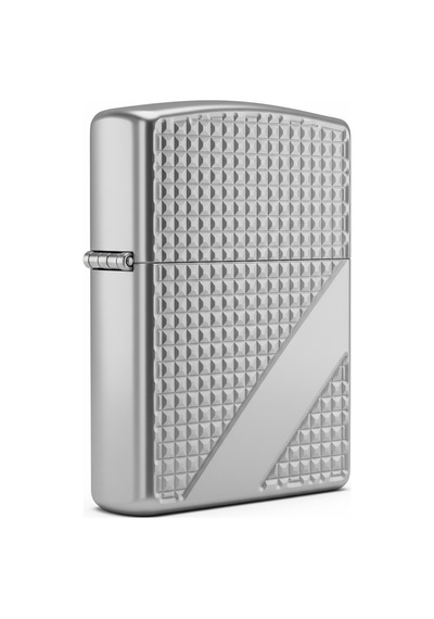 Zippo Armor Hatch Dizayn Çakmak - High Polish Chrome Gri