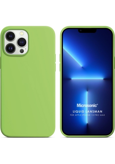 Microsonic Apple Uyumlu iPhone 13 Pro Max Kılıf Liquid Lansman Silikon