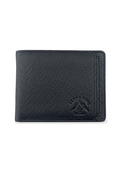 Alphaclub Bag Erkek Hakiki Deri Mat Siyah Cüzdan Ve Kartlık
