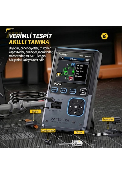 Fnırsı Dso-tc4 10mhz 48ms/s 3'ü 1 Arada Osiloskop Transistör Test Ve Sinyal Jeneratörü