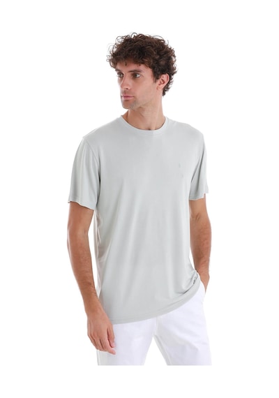 Hatemoğlu Gri Regular Fit Düz Bisiklet Yaka Triko Tişört 35102024c006 012 Gri