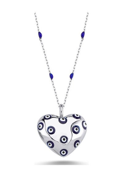 Kalpli Nazar Boncuklu Enamel Kolye (498185193)