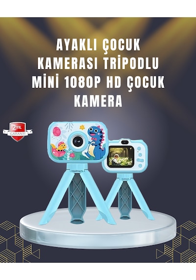 2 İnç Ekranlı Çocuk Kamerası Çizgi Film Efektli Ve Müzik Çalar Özellikli