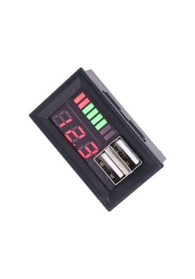 Usb Çıkışlı Dijital Voltmetre Ekranlı 5v 2a Apple Uyumlu iOS -android Çıkışlı