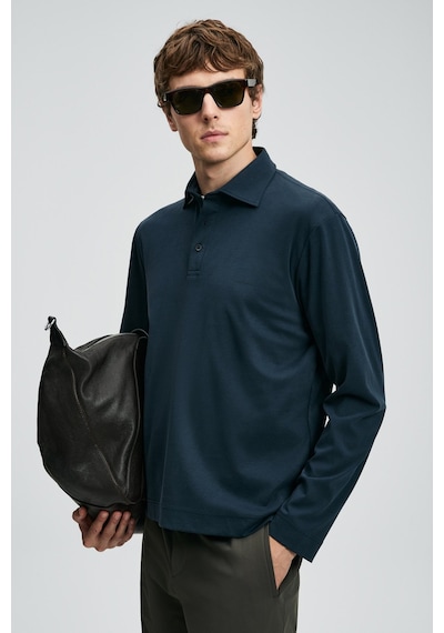 Lufian Erkek Rocky Smart Polo T-shirt 112040044 Lacivert Lacivert