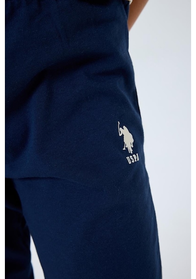 U.S. Polo Assn. Erkek Çocuk Kısa Kollu Pijama Takım Beyaz-2312 Beyaz