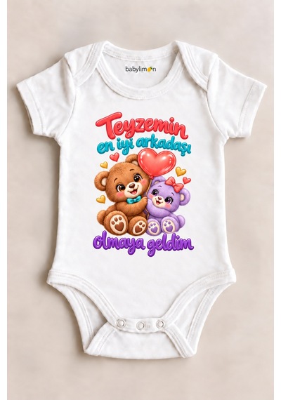 Babylimon Teyzemin En İyi Arkadaşı Olmaya Geldim Beyaz Kısa Kollu Çıtçıtlı Bebek Zıbını Beyaz - 930083926 Beyaz Babylimon Teyzemin En İyi Arkadaşı Olmaya Geldim Beyaz Kısa Kollu Çıtçıtlı Bebek Zıbını Beyaz - 930083926 Beyaz