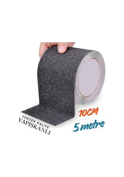 Merdiven Ve Zemin Kaydırmaz Kaymaz Bant 10 Cm X 5metre Siyah